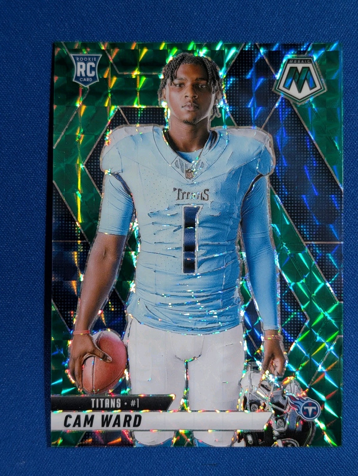 2025 Panini Mosaic #272 Cam Ward Mosaic Green