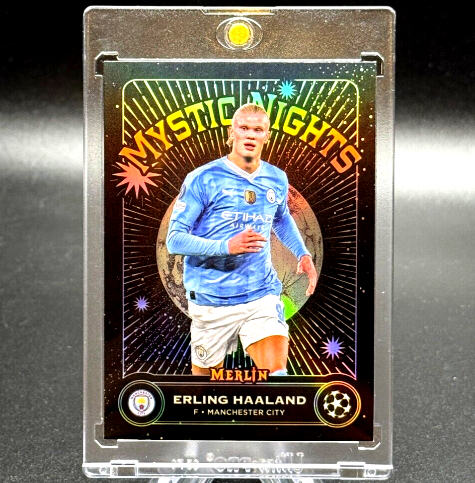Erling Haaland 2023-24 Topps Merlin UCC Mystic Nights Refractor