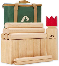 Kubb Yard Game Set, Viking Chess Outdoor Clash Toss Yard Game with Carrying Case