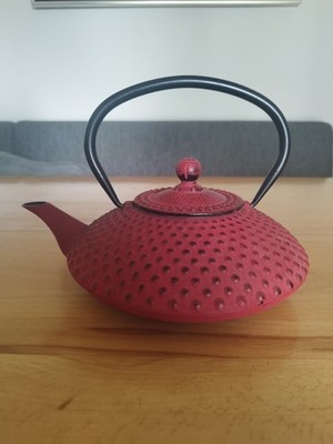 Teekanne Bredemeijer rot Gusseisen