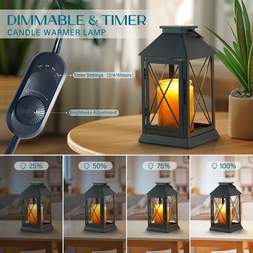 Candle Warmer Lamp,Candle Warmer Lamp with Timer,Candle Warmer Lantern for Ja... - Picture 2 of 6