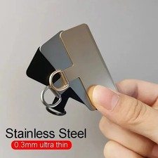 Rotatable 360  Metal Phone Tether Tab Universal Phone Lanyard Patch without