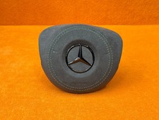 Cover airbag Custom in Alcantara cuc. verdi per Mercedes A W176-C W205-CLA C117
