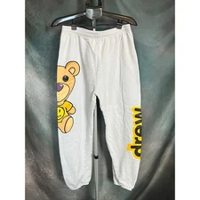 Drew House Mascot Bear Sweatpants White Mens Size M Trendy Casual