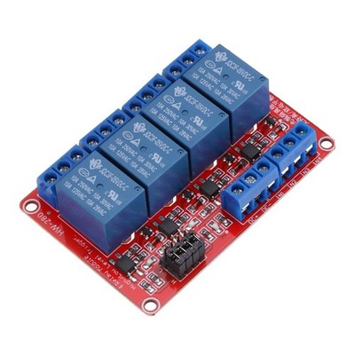 DC 5 V 4-Kanal-Relaismodul High- oder Low-Level-Trigger für Elektronik