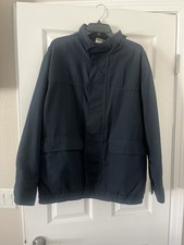 Bulwark Flame Resistant Work Jacket Mens XL Navy Blue Protective Apparel