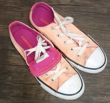 Converse Girl Youth 2 Shoe Y2 Orange Sorbet Double Tongue Hot Pink Casual