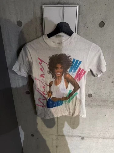 Hanes Whitney Houston T Shirt 80s Vintage White S Concert To 1980s vintage concert t-shirt, vintage, single stitch, B+ condition