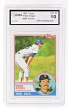 Wade Boggs 1983 Topps #498 Graded GMA 10 Gem Mint Boston Red Sox Rookie Card 