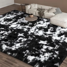 Area Rug for Living Room Bedroom, Washable 7x10 Fluffy Shag Large Rug, Soft P...