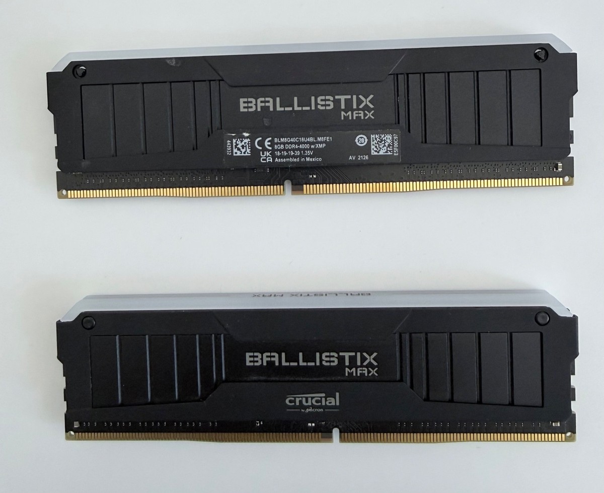 Crucial Ballistix Max 16GB (2 X 8GB) DDR4-4000 w/XMP