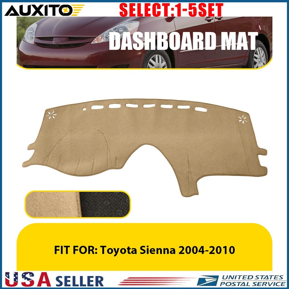 Fit 04-10 Toyota Sienna Dash Cover beige Mat Dashboard Pad Carpet