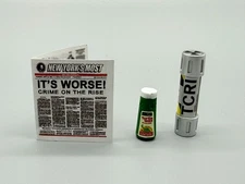 LOT 3 NEWSPAPER TCRI Ooze TURTLE WAX NECA 1990 Ninja Turtles Accessory Set TMNT