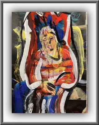 Theater · Artbrut · Acryl/Papier · Expressionismus · Malerei · PopArt · Portrait
