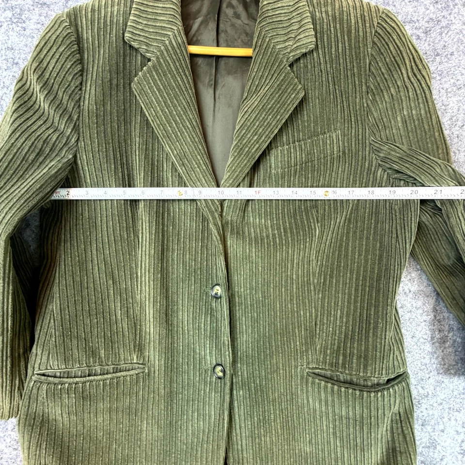 Chaqueta Blazer Vintage St Michael Marks & Spencer Mujer Verde Pana Profesor Foto 4 de 4
