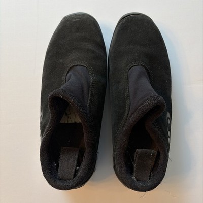 Size 6.5 Vintage Salomon Snowclog Black Suede Contagrip Mules Shoes 871368