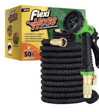 Flexi Hose Expandable Garden Hose - 50FT Heavy Duty Water Hose, Retractable Hose
