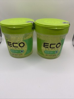 2Eco Style Professional Styling Gel Olive Oil Max Hold Water Based 16oz All Hair