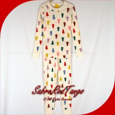 NWT HANNA ANDERSSON ORGANIC LONG JOHNS PAJAMAS HOLIDAY FESTIVE FOREST 110 5