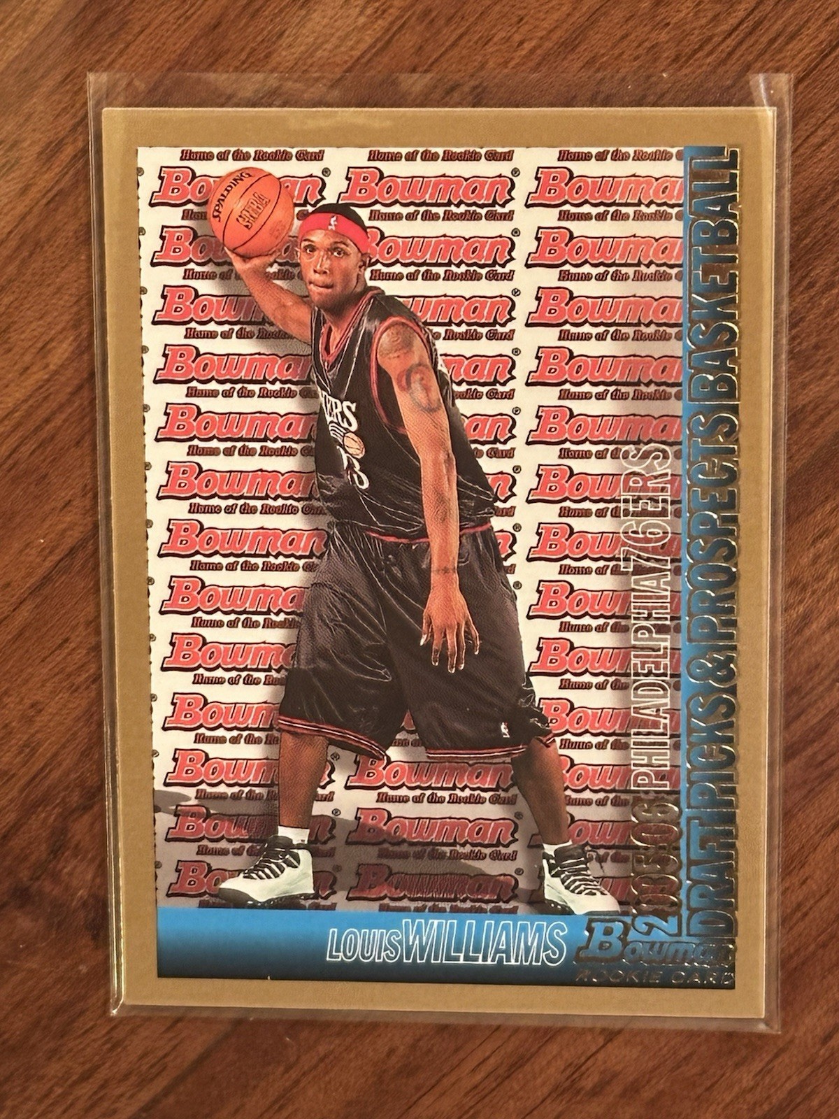 2005-06 Bowman Draft Picks & Prospects Louis Williams Gold Rookie RC #135 76ers