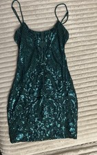 Emerald Green Lucy In The Sky Sequence Homecoming Dress Size Small