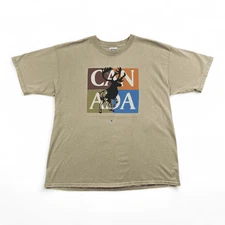 Vintage Canada Shirt Adult EXTRA LARGE Beige 90s Preserve Wildlife Moose Outdoor