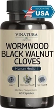 Wormwood Black Walnut Clove Capsules - Cleanse, Detox, Intestinal Guard Formula