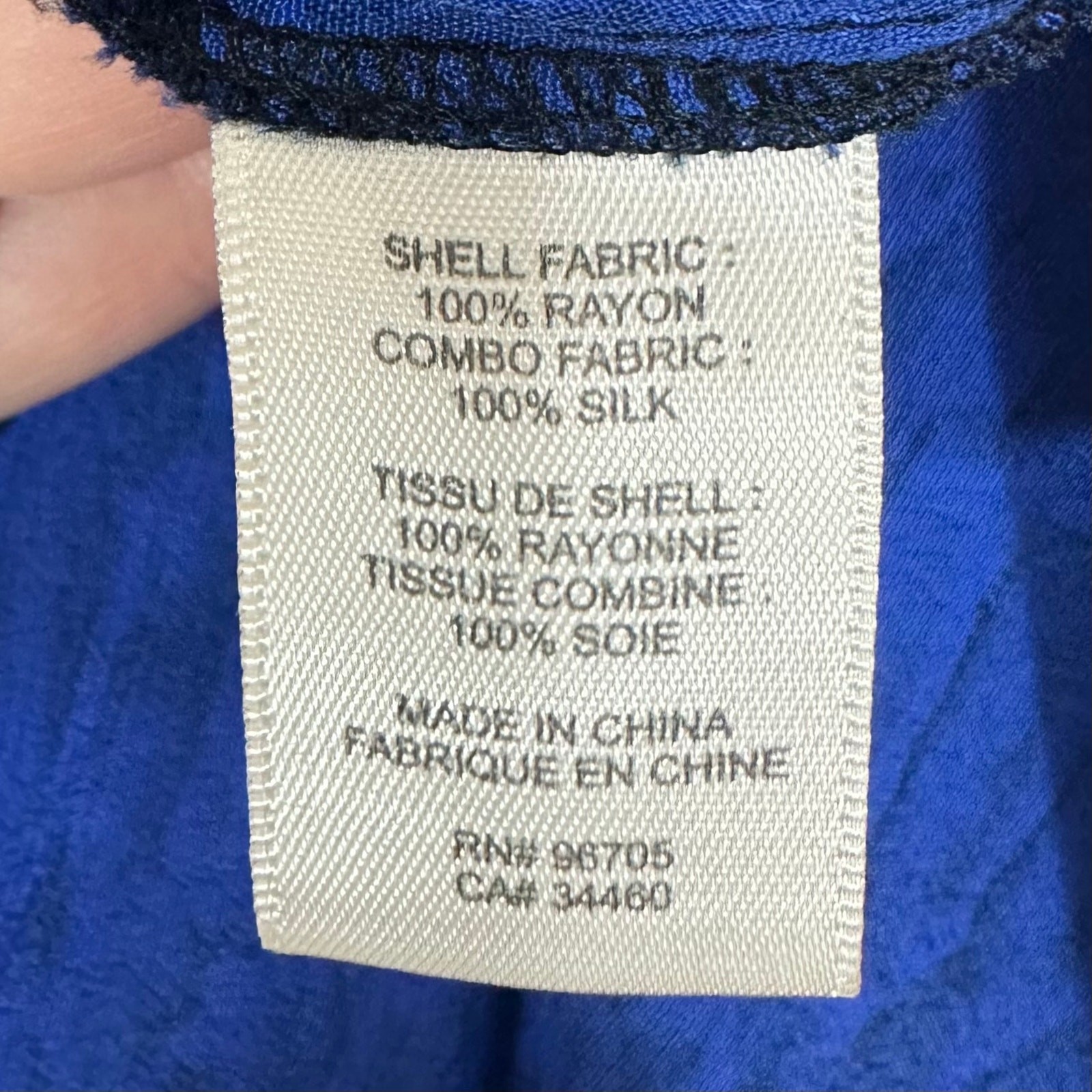 Rebecca Taylor Python Silk Combo Cobalt Blue Spli… - image 5