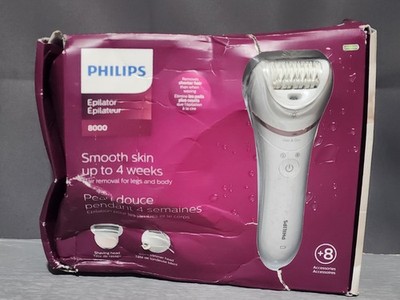 Philips Epilator Series 8000 Wet & Dry Epilator BRE720 - NEW in Open Damaged Box