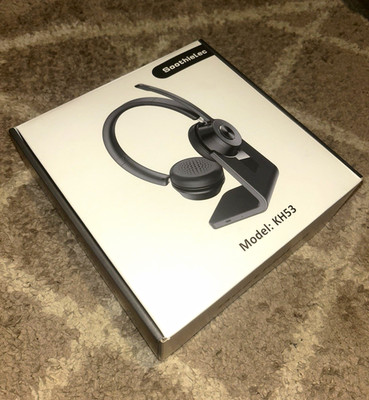 Soothelec KH53 Wireless Bluetooth/USB Headset Noise Cancelling Boom Mic Black