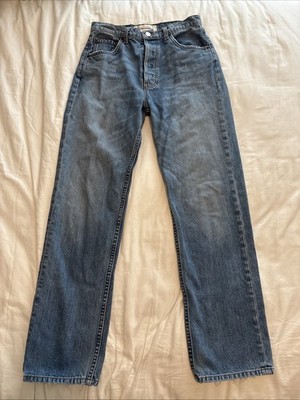 Reformation Size 26 Jeans Cynthia High Rise Straight Leg Button Fly San Lucas