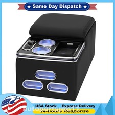 Upgrade Car Universal Center Console Armrest Organizer With Inductive Charging