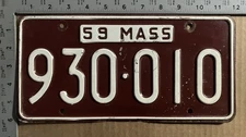 1959 Massachusetts license plate 930-010 Ford Chevy Dodge 21930