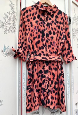 dancing leopard mini shirt dress Dancing Leopard Green Dress Jonah Mini Shirt Dress In Small Green Leopard Dancing Leopard