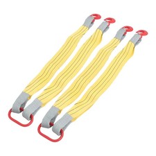 2 Pack Lifting Slings Straps With Hooks 3.3FT Two Leg Bridle Web Sling 4410lbs