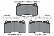 Pastiglie Freni LANCIA KAPPA Coupe (838_) 2.0 20V Turbo (838CM) Anno 06/98?03/01