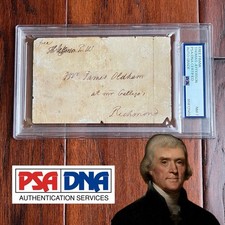 THOMAS JEFFERSON Autograph FREE FRANK Panel Handwritten AS PRESIDENT Signed PSA