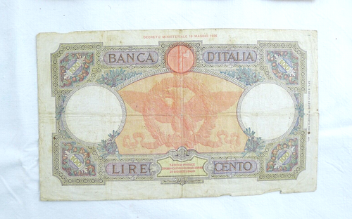 LOTTO 3 VECCHIE BANCONOTE REGNO ITALIA 100 LIRE 50 LIRE - Foto 4 di 7