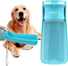 Portable Dog Water Bottle for Walking 19 OZ or 12 OZ Portable Pet Water Bottles