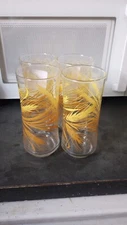Vintage Libby Golden Wheat Ice Tea Glass Tumbler 6-1/2" 16 oz  Set of 4