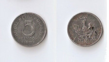 Poland 5 fenigow 1917 FF Iron  High grade!!!