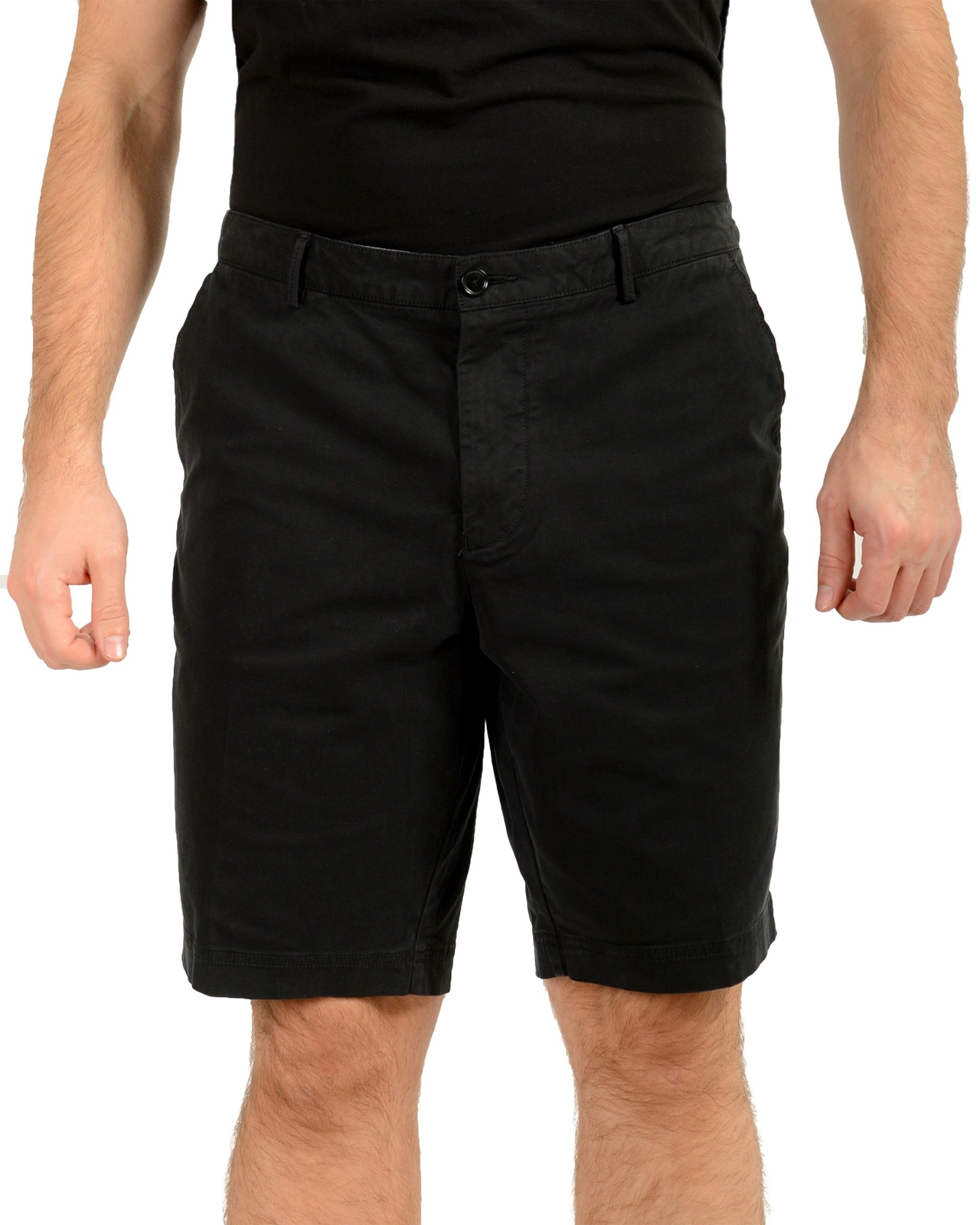 Hugo Boss Mens Slice-Короткие черные шорты с плоской подошвой спереди US 40R IT 56 11690₽