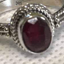 Genuine Ruby Solitaire Ring Sz6 TGW 1.50cts Setting- .925 Sterling Silver