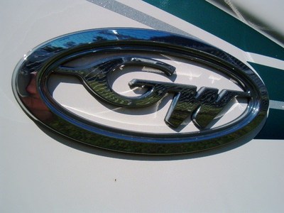 GRADY WHITE OEM CHROME HULL OVAL NAMEPLATE - NEW STYLE 2015 