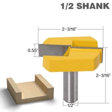 Router Bit with 1/2 Shank 2-3/16 Cutting Diameter for Surface Planing Router Bit