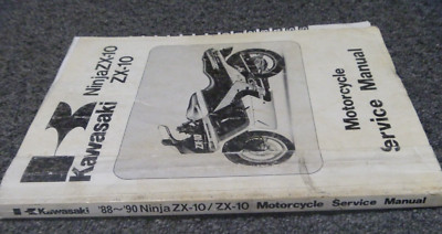 ♡♡Happy♡♡ 1988 1990 Kawasaki NinjaZX-10 ZX-10 Motorcycle Service Manual