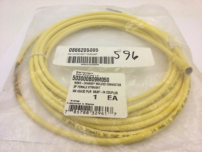 BRAD HARRISON 503000B09M050 NANO-CHANGE CONNECTOR 3P FEMALE STRAIGT NIB