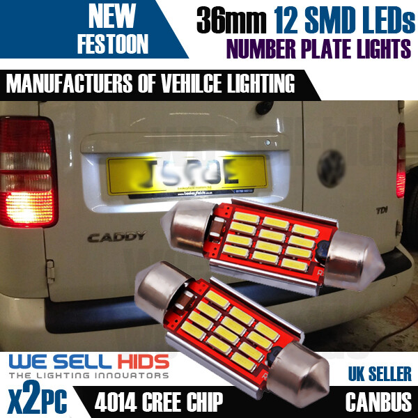 VW Golf MK4 IV MK5 GTI R32 SDI TDI 12 LED License Number Plate