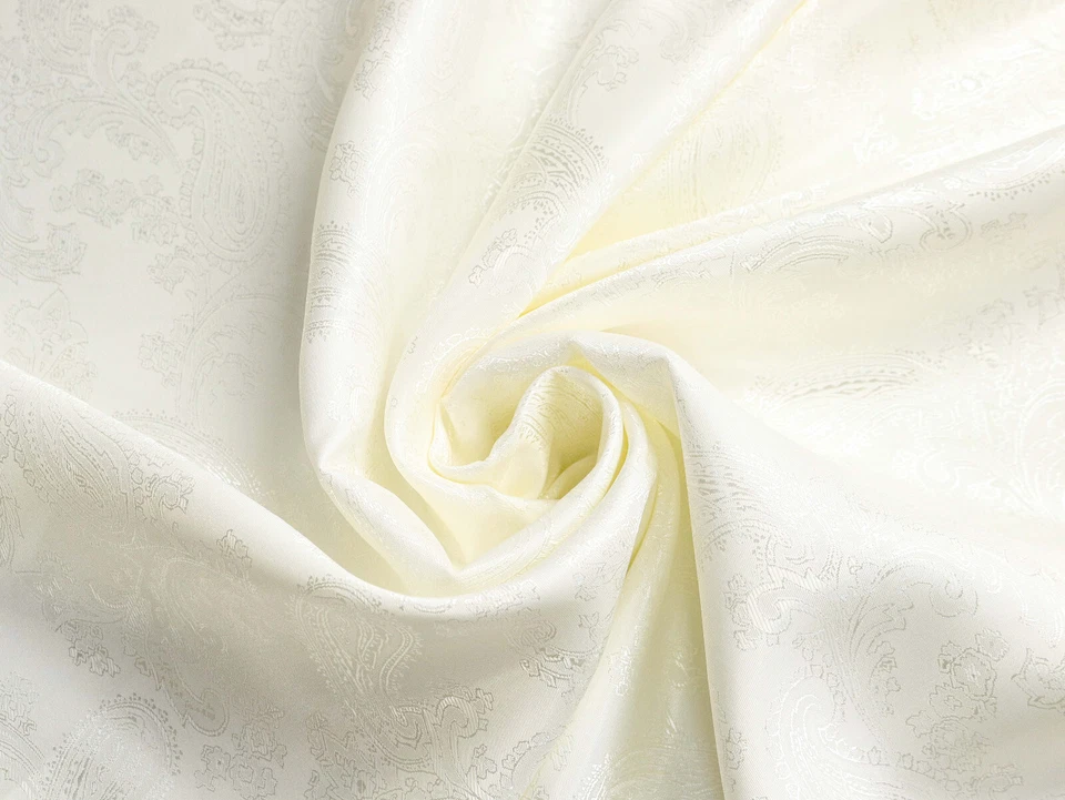 FUTTERSTOFF Stoff Futter Innenfutter Paisleymuster glanzvoll CREME EUR 8,98/m