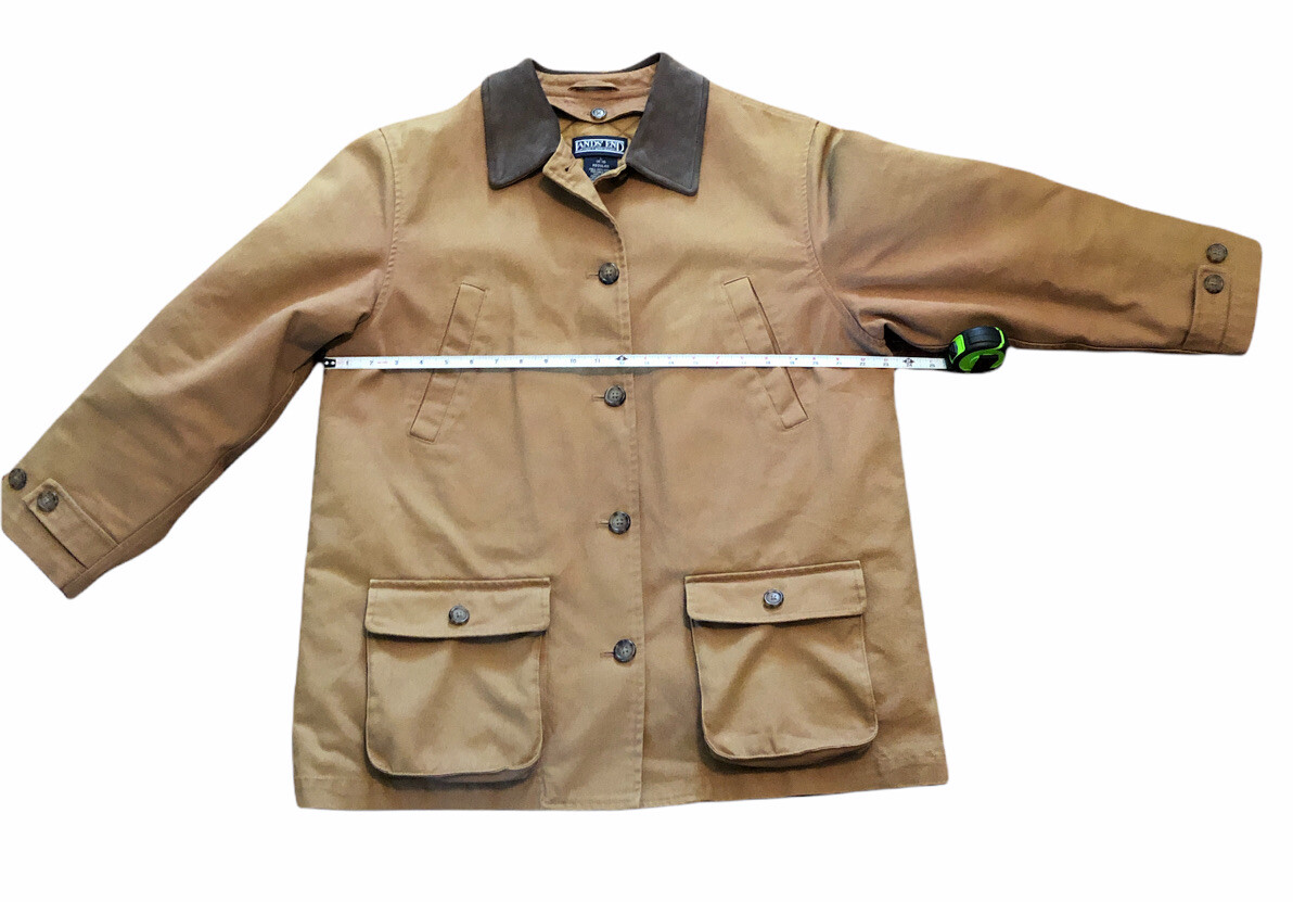 Vintage Lands End Barn Coat Chore Jacket Women L 14… Gem
